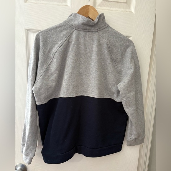 Clorophylle grey blue red unisex 1/4 zip pullover size large sweater - Picture 2 of 8